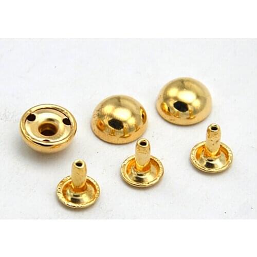 12mm Dia Gold Purse Feet 10mm height Bag Rivet Buttons Punk Jacket Button 1000pcs/lot
