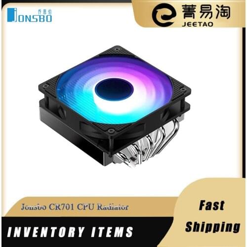 Jonsbo CR 701 5 heat Pipe CPU Radiator 75mm Thin Design 4PIN PWM Interface LED Silent Fan Support IntelLGA775/115X AM2/AM3/AM4