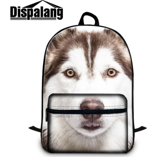 Dispalang Husky Dog Backpack for Teenagers Cute Laptop Bookbags for College Middle School Students Rucksacks Bagpack Mochilas