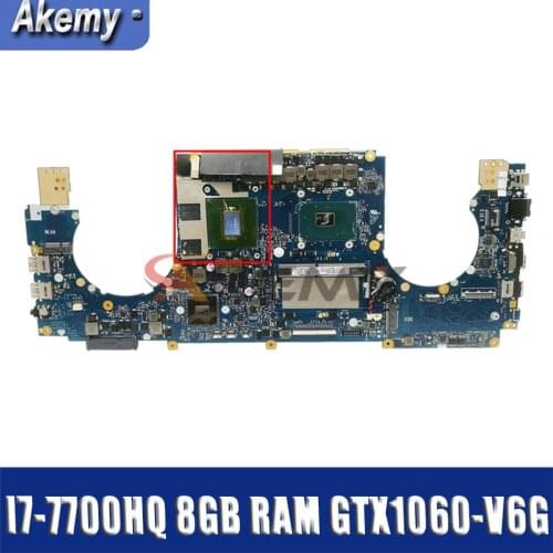 S5VM for ASUS ROG S5V GL502VML GL502VMK GL502VM laptop motherboard GL502VMZ notebook mainboard I7-7700HQ CPU 8GB RAM GTX1060-V6G