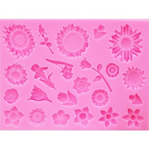 Silicone Mold Cake Chocolate Decor DIY Spring Flower Shape Baking Cake Mold