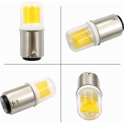 BA15D light led Bulb 3W 110V 220V AC Dimming 300 Lumens COB led lamp White Warm white for Chandelier sewing machine 5pcs/lot