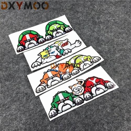 Reflective MOTO Car Stickers Rossi Pets Dog Quito Dog Motocross Helmet Lens Stickers Vinyl Decals