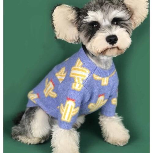 Dog Sweater Winter Pet Dog Clothes Pomeranian Poodle Bichon Schnauzer Pug Clothing French Bulldog Costume Frenchies Coat Outfit