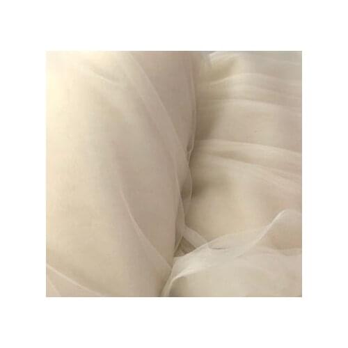 100yards/lot 160cm width soft mesh fine mesh tulle light ivory color