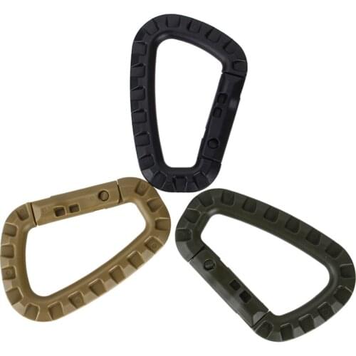 Outdoor Placstic D Shape Buckle Camping Climbing Carabiner D Shape Mountaineering Buckle Fast Hang Mini Buckle Hook