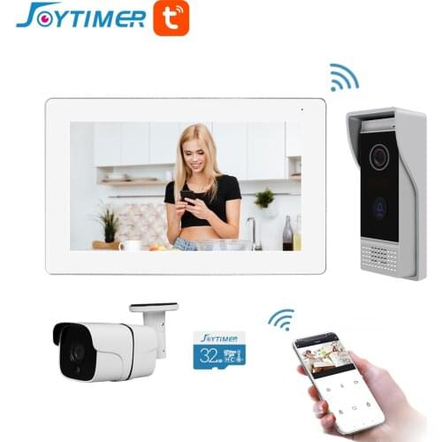Joytimer Tuya smart Video Intercom System Full Touch Screen Monitor 720P HD security camera For Home indoor Monitor Doorbell