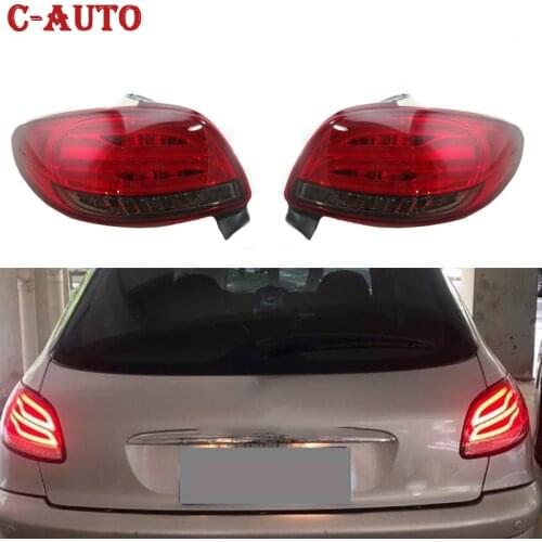 1 Pair LED Red Tail Light Rear Tail Lamp Turn Signal Brake Light For Peugeot 206 206CC 2004 2005 2006 2007 2008 Car Styling