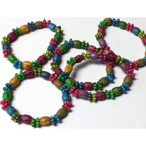 12X VINTAGE Retro Bracelet Hair Band 129 for Girls woman Pinata Party Favor Game Gift Charm Beads Pinata Birthday Novelty Prize