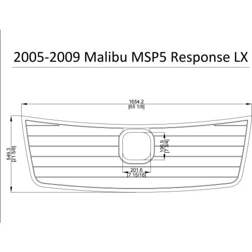 2005-2009 Malibu MSP5 With Hatch Cut Out Swim Platform Pad Boat EVA Teak Decking 1/4" 6mm