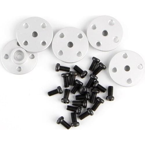 2021 New 5pcs 25T Servo Arm Metal Horns For MG995 MG996 RC Servos Robot Arm Round