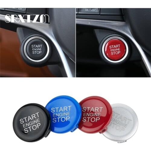 Abs Car Engine Start Stop Push Button Ring Trim For Alfa Romeo Giulia Stelvio Car Accessories Interior Stickers