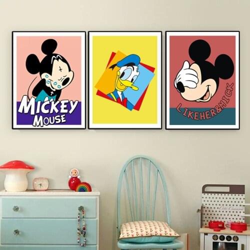 5D DIY Diamond Painting Disney Cartoon Mickey Donald Duck Full Drill Cross Stitch Kits Embroidery Mosaic Home Decor