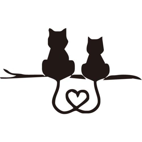 Love cat Car-Sticker Automobiles Motorcycles Window Bumper Laptop Vinyl Decal PVC Decorative Goods Cover scratches waterproof