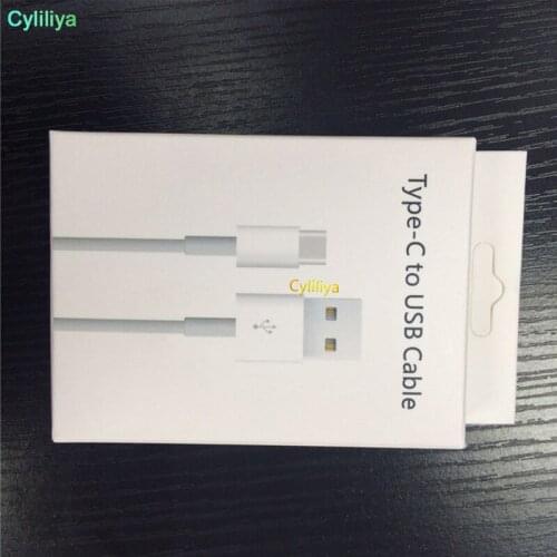White Black Cardboard Paper Box For Type-C Data Line Fast Charge Cable Packing Retail Box With Hang Hole Package for Type C Cord