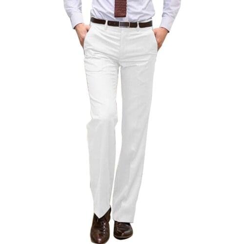 Mens Straight West Suit Pants Formal Pants Skinny Fit Pant Black Business Suit Pants Size 28