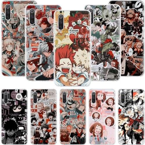 Anime My Hero Academia Phone Case For Xiaomi Mi Note 10 11 9 8 10T 9T CC9 A1 A2 A3 5X 6X Pocophone F1 X3 F2 Pro Lite Coque Cover