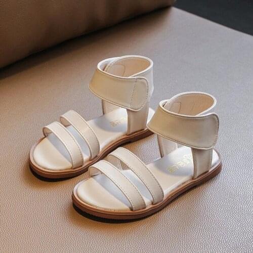 Childrens High-top Sandals For Teenager Girls Baby School Soft-soled Open-Toed Roman Beach Sandals Princess Shoes New 2021