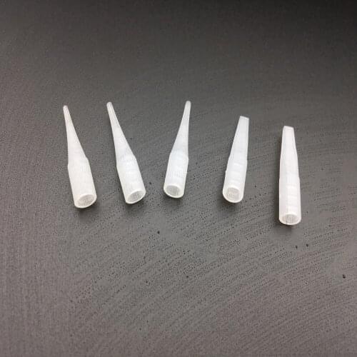 100 Pcs 0.4*0.6cm Tattoo Needles Cap 1rl 3rl 5rl Plastic Tattoo Nozzle Tip Cap Needle Tube For Permanent Makeup Tattoo Machine