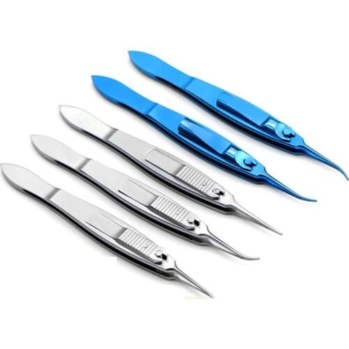 Strabismus Tweezers Micro Tweezers Strabismus Tweezers Beauty Tweezers Ophthalmology Microscope Tooth Lock Type Surgical Instrum