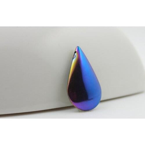 Hot sale fashion rainbow hematite water drop pendant diy accessories HP1090