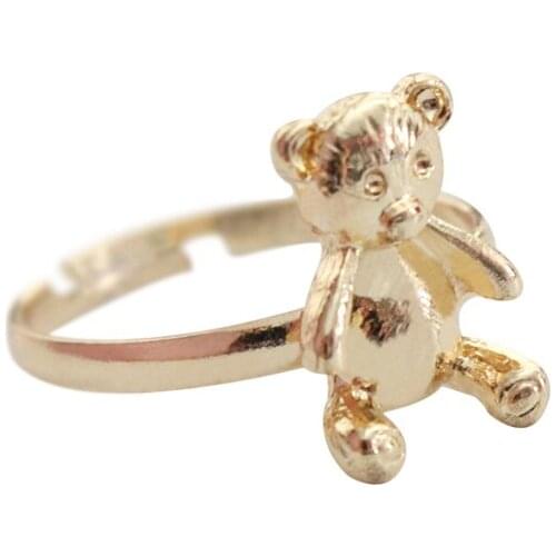 Fashion jewelry gold metal bear rings for women