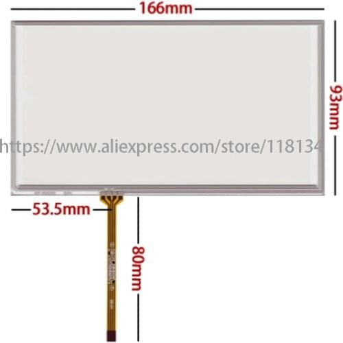 New 7 inch 166*93 Touch panel for KDT291120130 4 lins Touch Screen glass for GPS CAR 165*92/166*92/166*93 Touch