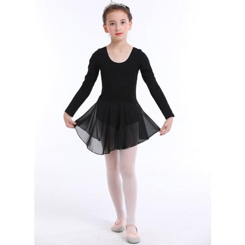 New Fashion Ballet Dress Gymnastics Leotards for Girls Kids Short Sleeve Ballet Dancewear Chiffon Skirts Kids Dance Leotards