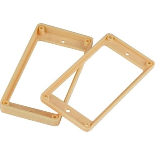NEW Set of Flat Guitar Pickup Frame Mounting Ring Neck & Bridge Pickup Frame Cream For Electric Guitar