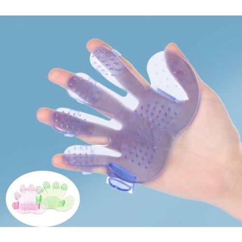 Dog Grooming Glove Pet Bath Brush Glove for Cat Dog Hair Remove Brush Dog Deshedding Cleaning Combs Massage Washing Gloves