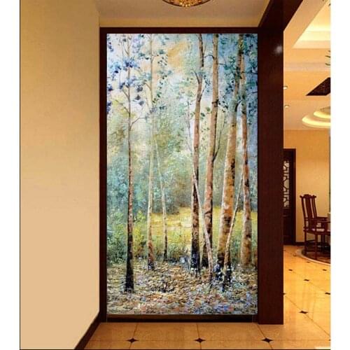 Scenery Autumn Forest Tree Needlework Crafts 14ct Handmade Embroidery Counted Cross Stitch Kits Set DIY Home decor