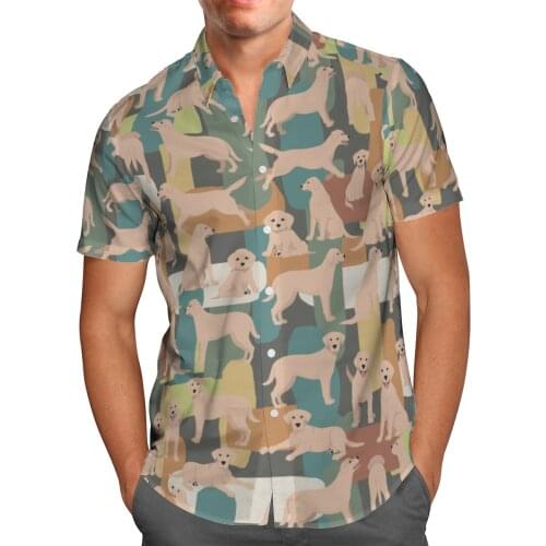 Anime Dog 3D Beach Breathable Hawaii Summer 2021 Shirt Short Sleeve Shirt Streetwear Oversized Chemise Hombre Blusa Masculina-21