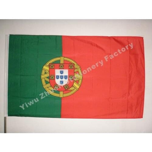 Portugal Flag 150X90cm (3x5FT) 115g 100D Polyester Double Stitched High Quality Free Shipping