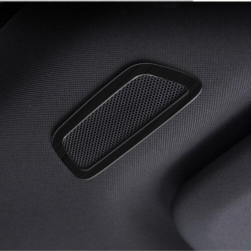 Car Styling Front Roof Audio Speaker Frame Decoration Cover Trim Stainless Steel For Volvo XC60 2018-2021 Interior Accessories