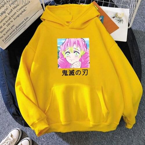 Anime Cartoon Demon Slayer Hoodies Sweatshirts Men / Women Pullover Long Sleeves Streetwear Hip Hop Fashion Cotton Clothes