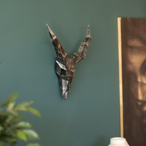 Custom Skull - 3 Dimension Metal Skull Sculpture Metal Wall Decor and Art, Deer, Metal Art Decor Home Office Decoration Bedroom