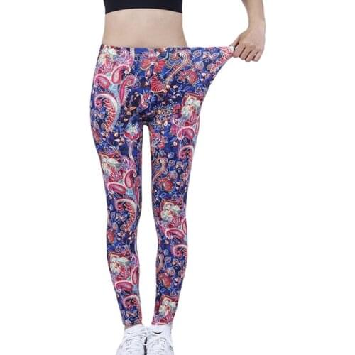 YSDNCHI New Fashion Women Leggings High Quality Slim Sexy Flower Leggins Casual Sportwear Floral Printed Elastic Leggins Running