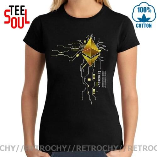 Ethereum Classic Ether ETH Blockchain Cryptocurrency TShirt Bitcoin Crypto Etherium Distinctive womens T Shirt Hipster Clothing