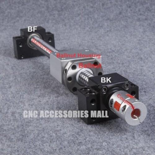 1SET 1605 RM1605-L1000mm Ball screw + SFU1605 Ballnut + BK12 BF12 End Support + 1605 Ballnut Housing + 6.35*10 Coupling