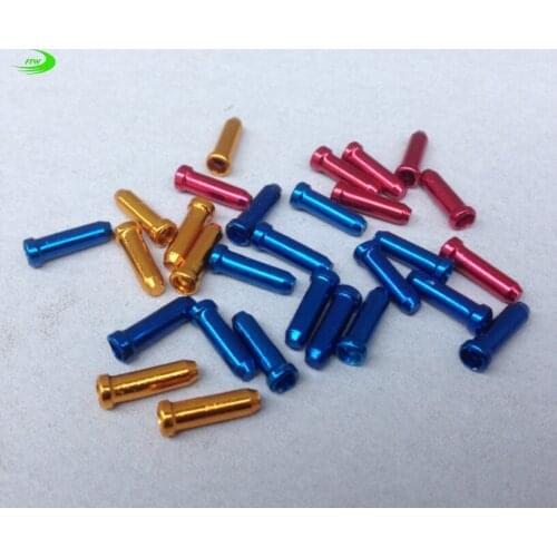10 pcs/lot aluminum alloy cycling bike brake cable tips crimps bicycles derailleur shift cable end caps core inner wire ferrules