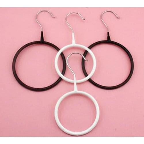 10pcs/lot Scarf Hangers for Closet Nonslip Steel Tie Rings Holder Organizer for Neckties Shawls Scarve Pashminas