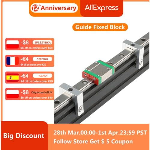2set/lot BLV Ender-3 3D Printer Parts 2020/2040 Profile Fixed Block With Screw Kit For MGN12 Linear Guide Fixed Block