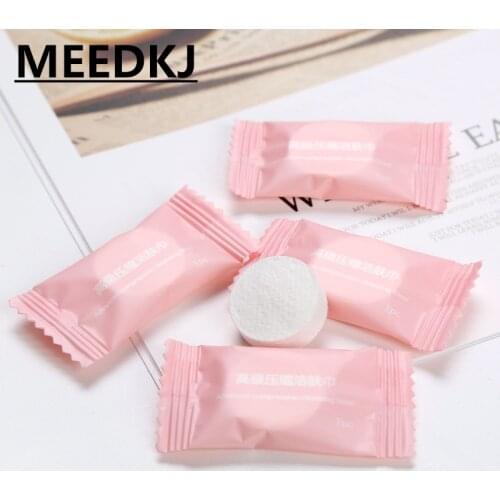 20/50/100Pcs Compressed Towel Disposable Candy Cotton Cleansing Towel Small Square Towel Portable Hotel Travel Face Towel