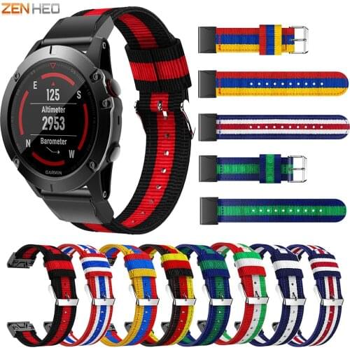 20mm/22mm/26mm Watchband Nylon Strap for Garmin Fenix 5 5X 5S Plus/Fenix 6 6S 6X /3 HR/Forerunner 935 Watch Band