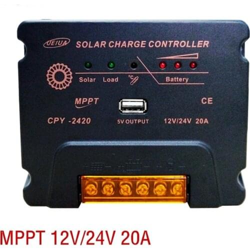 24 hour output 12V24V 20A MPPT Solar Power generation system controller Automatically identify battery voltage USB5V1A
