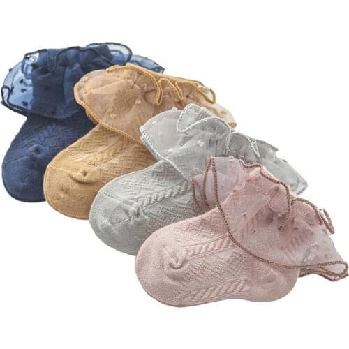 New Korean summer spring Princess Baby Girl Socks Lace Ruffle Kids Girls Socks Infant Baby cotton Socks 3pcs