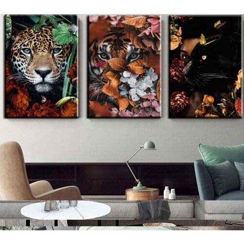 3d Diamonds painting Tiger Lion leopard woman 100% square round drill DIY diamond art 5d mosaic full embroidery sale,WW153