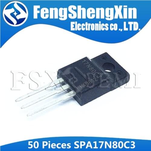 50pcs SPA17N80C3 TO-220F 17N80C3 TO-220 17N80 SPA17N80 N-Channel MOSFET Transistor