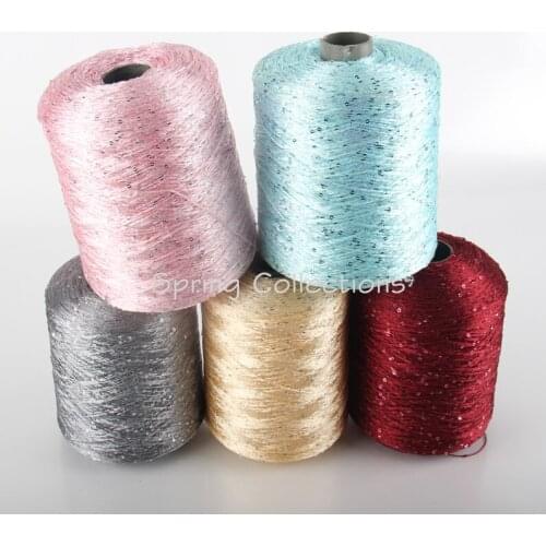 500g/lot 4strands Fashion yarn multi-color paillette yarn sequin setoffs capelet yean, shawl yarn,sequin yarn Dia.1mm，30colors