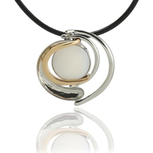 ELOYHI Women Necklace Geometric Top Quality Double Collar Leather Choker For Lady Punk Trendy Neckalce&Pendants Gift